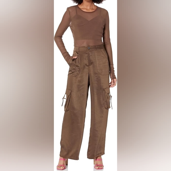 The Drop Jessenia Shine Cargo Pants - Picture 4 of 13